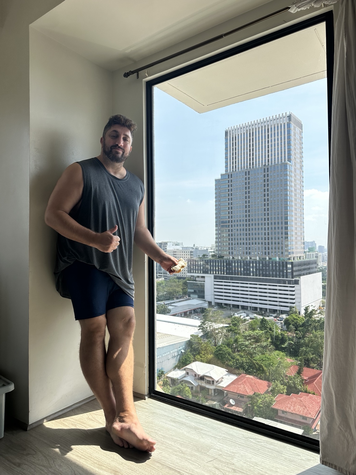 Benjamin in Cebu with Cebu Exchange visible
